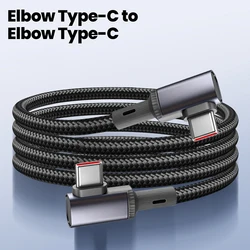 High - Power 90 - Degree Type - C Fast Charging Cable - Extra Long 5m/3m/1.5m - Elbow to elbow (3 meters)
