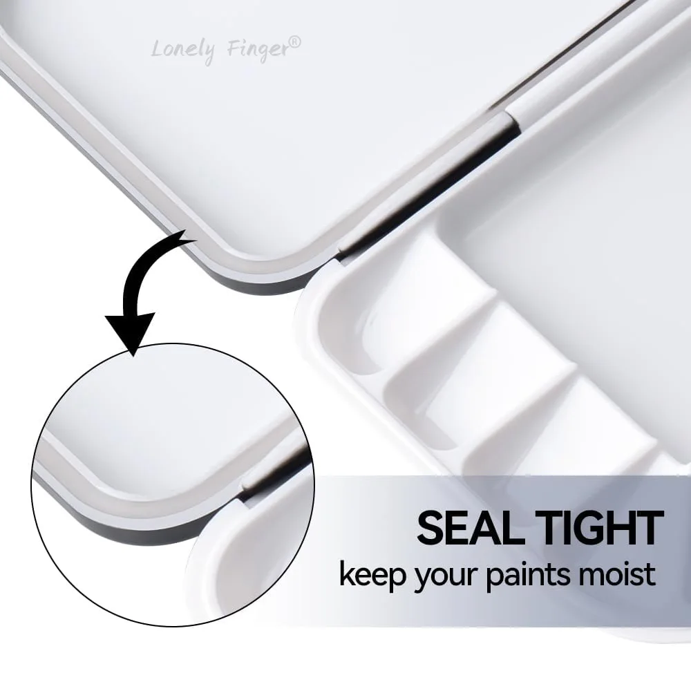 18 웰스 수채화 물감 팔레트, 수채화, 아크릴 및 오일 페인트 용 휴대용 접이식 페인트 팔레트 예술가를위한 멋진 상자