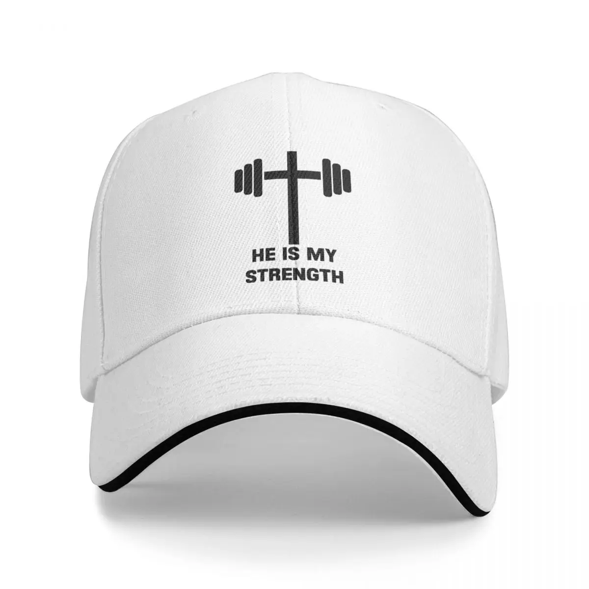 

Working Out Strength Catholic Gym Motivational Bible Quote Golf Hat Outfit God Religious Christian Headwear Baseball Cap