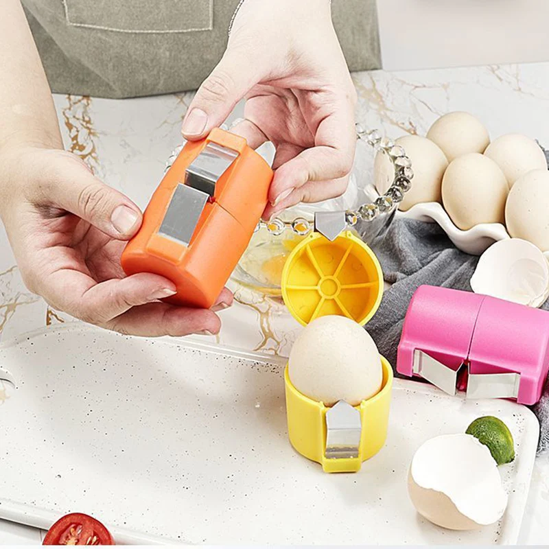 Description Picture 6 of itemPortable Eggshell Opener Beater Egg Shell Separator Not Dirty Hands Household Kitchen Baking Tool Stainless Steel