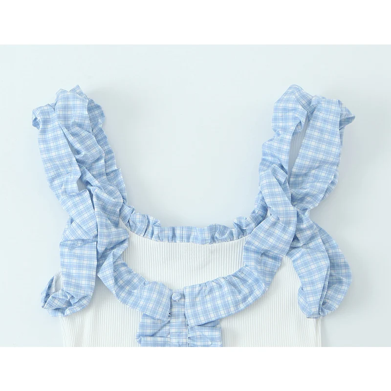 Chic Elegant Plaid Corset Top Women 2025 Summer Crop Tops For Women Backless Slip Short Tops Streetwear Sexy Party Top