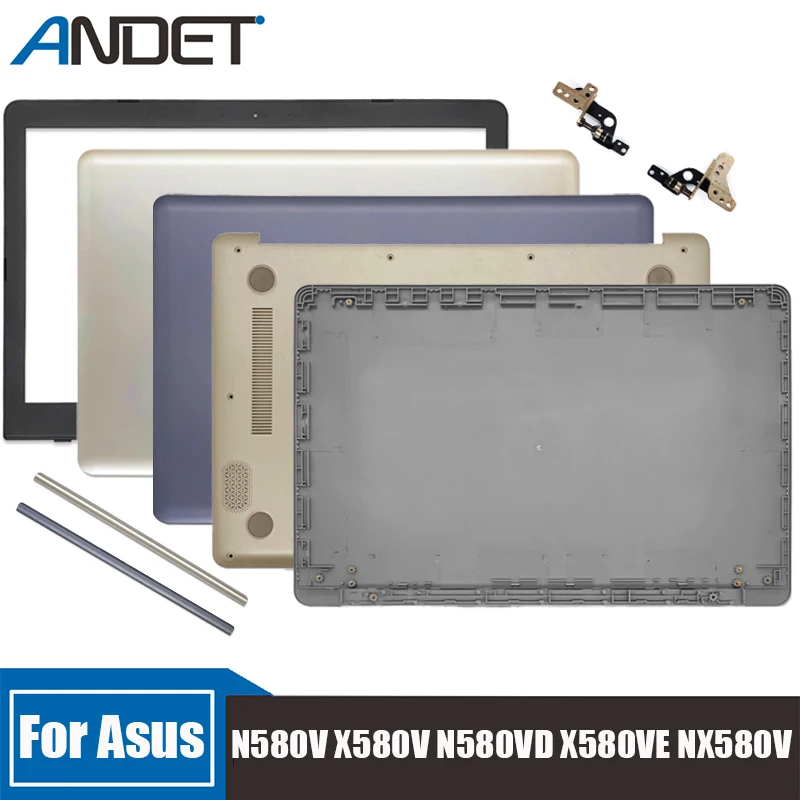 Nuovo Per Asus N580V X580V N580Vd X580Ve Nx580V Lcd Cover Posteriore Coperchio Posteriore Cornice Cornice Notebook Accessori Guscio Inferiore Cerniera