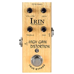 Vintage Electric Guitar Effects Pedal with Overdrive, Distortion, Analog Delay, and Classic Chorus (High Gain Distortion)
