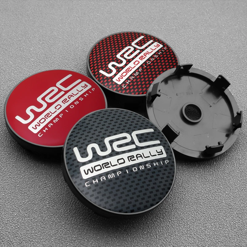 Per Subaru Vw Honda 4Pcs 56 + 60Mm Wrc Logo Badge Car Wheel Hub Center Caps Rim Cover Emblem Stickers Applique Styling Accessori