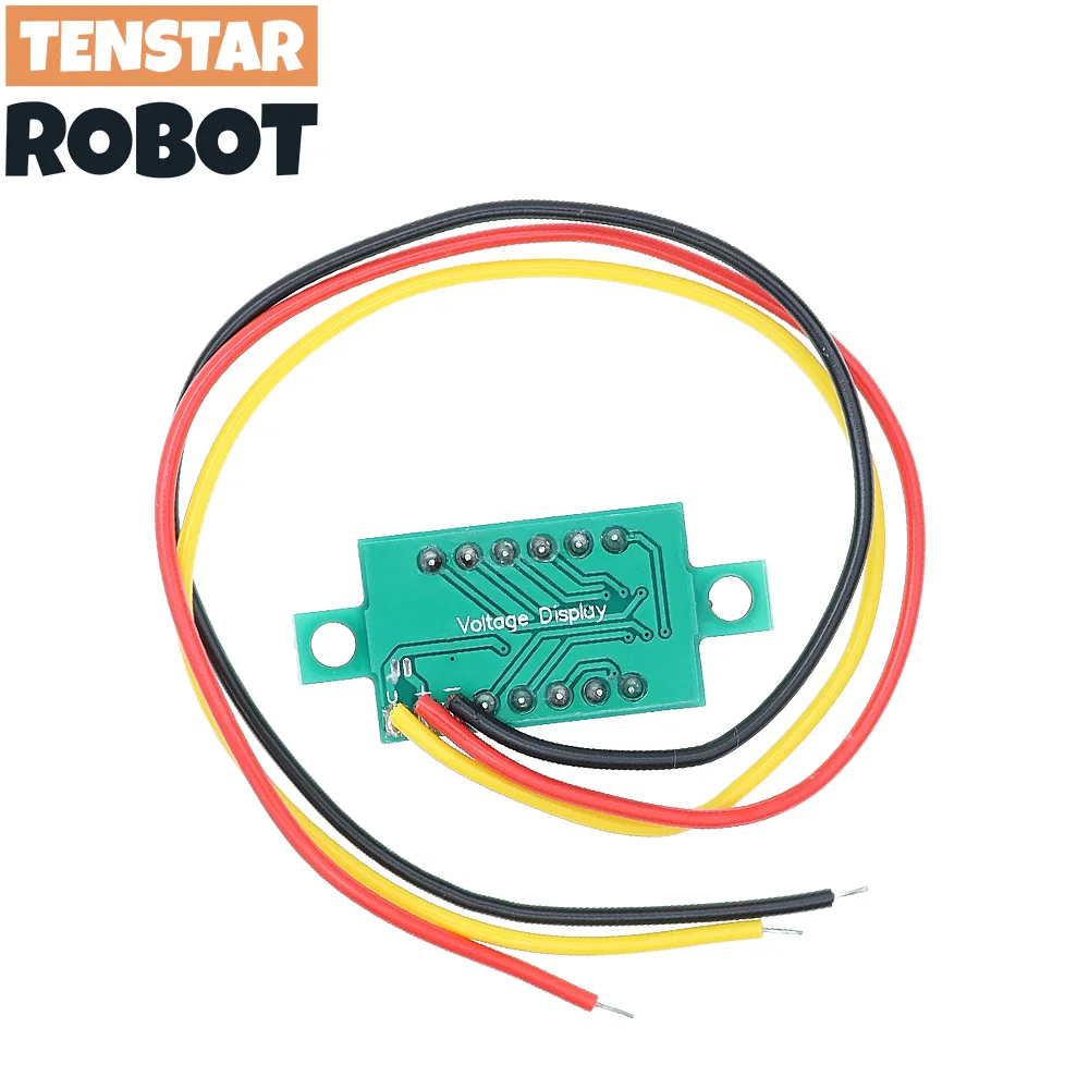 2 Pezzi Mini Voltmetro Digitale DC 4,7-30V - Display LED 0,36 Pollici, Protezione Inversione Polarità, Alta Precisione - Per Progetti Fai Da Te - 3