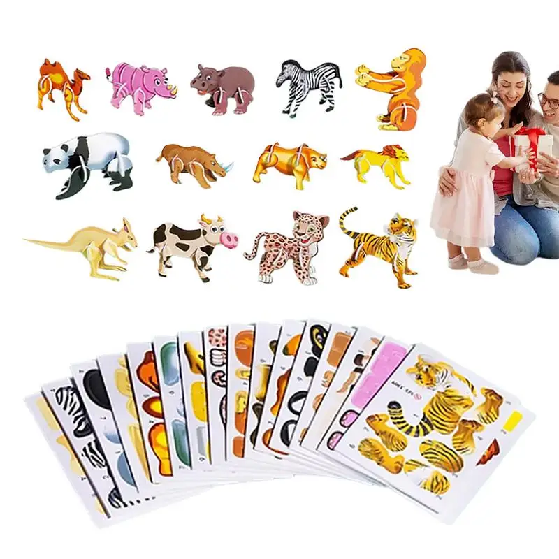 

Toddller Model DIY Toy Set Of 25 3D Puzzle Interactive Toys For Kids Paper Arts Puzzles In Bright Colors For School Amusement