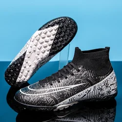Men's Soccer & Futsal Cleats - Premium Athletic Football Shoes - 32 (Black 1160  TF)