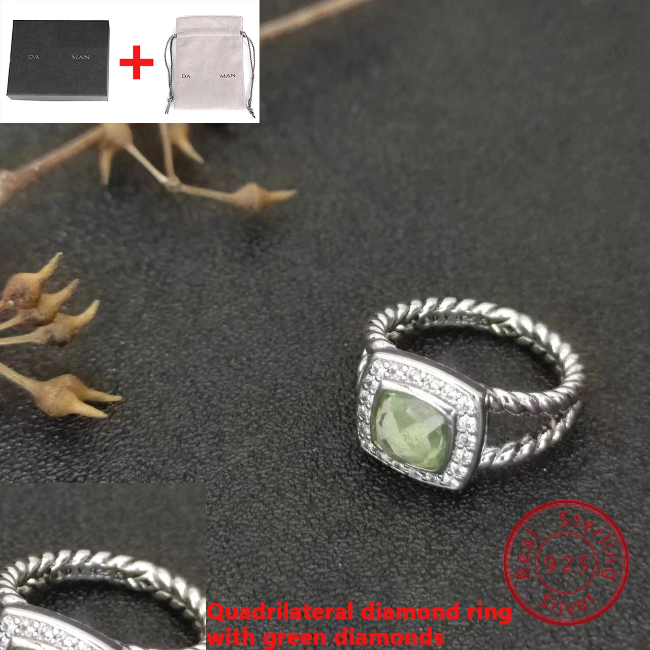 

Классическое и элегантное кольцо DY 2024 S925-Потрясающая модель