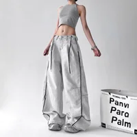 Fashionable Straight Leg High Waist Jeans Men Women Casual Washed Long Pants Drag on the Ground Versatile Comfortable Denim