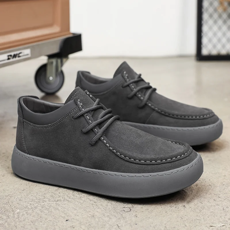 British Style Men's Suede Shoes Autumn Winter New Plush Retro Trend Low Top Shoes Men's Oxford Shoes Versatile for Daily Use 6