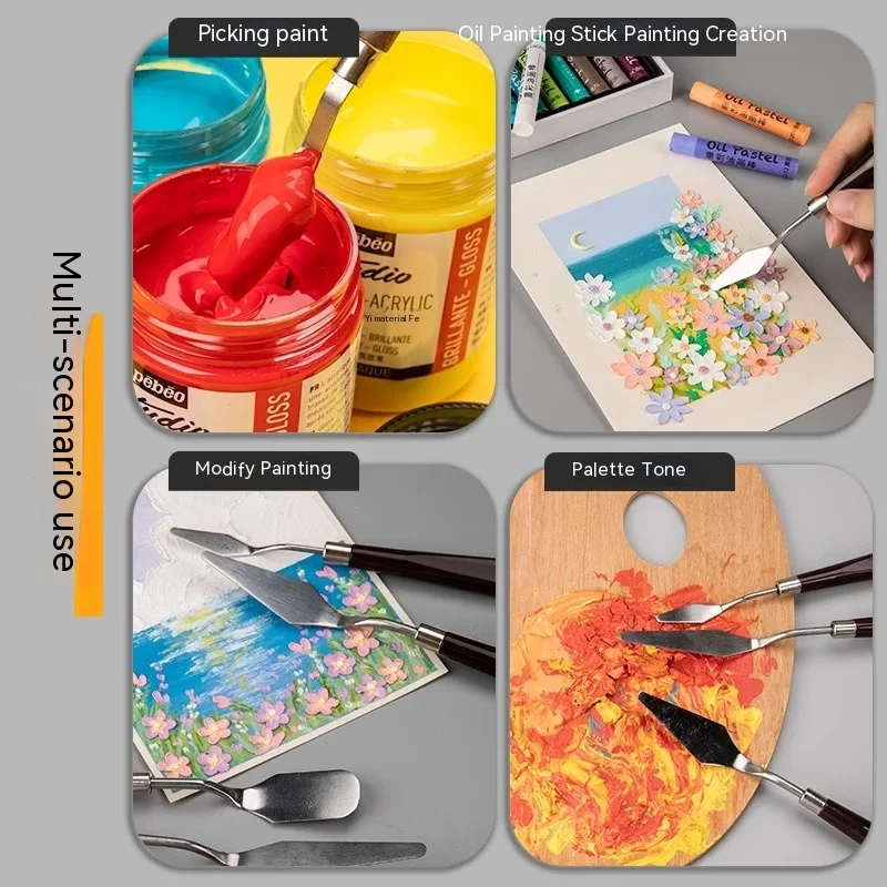 Stainless Steel Oil Painting Knives oil painting knife oil painting scrapers Artist Crafts Spatula Palette Knife Mixing Knife Scraper Art Drawing Stationery Supplies