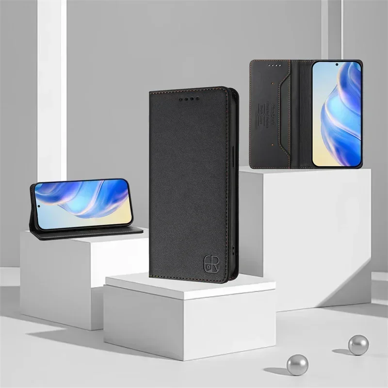 Enhanced Magnetic Wallet Phone Case with Anti-Theft Protection