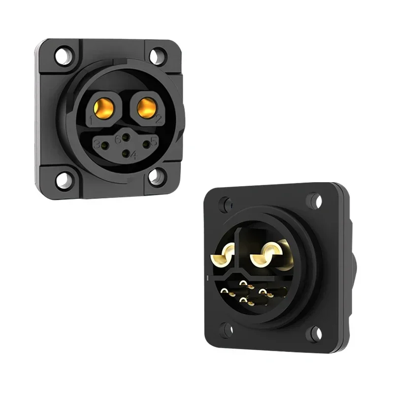 Rechargeable Aviation Plug Electric Motorcycle Battery Waterproof Connector, 6-Pin Male/Female