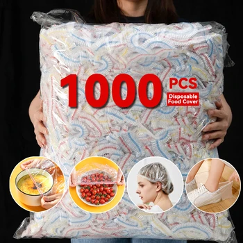 Sacs de couverture alimentaire en plastique, sac d'emballage Transparent de conservation de la fraîcheur de qualité alimentaire, enveloppe réutilisable, Film alimentaire coloré jetable de cuisine 1