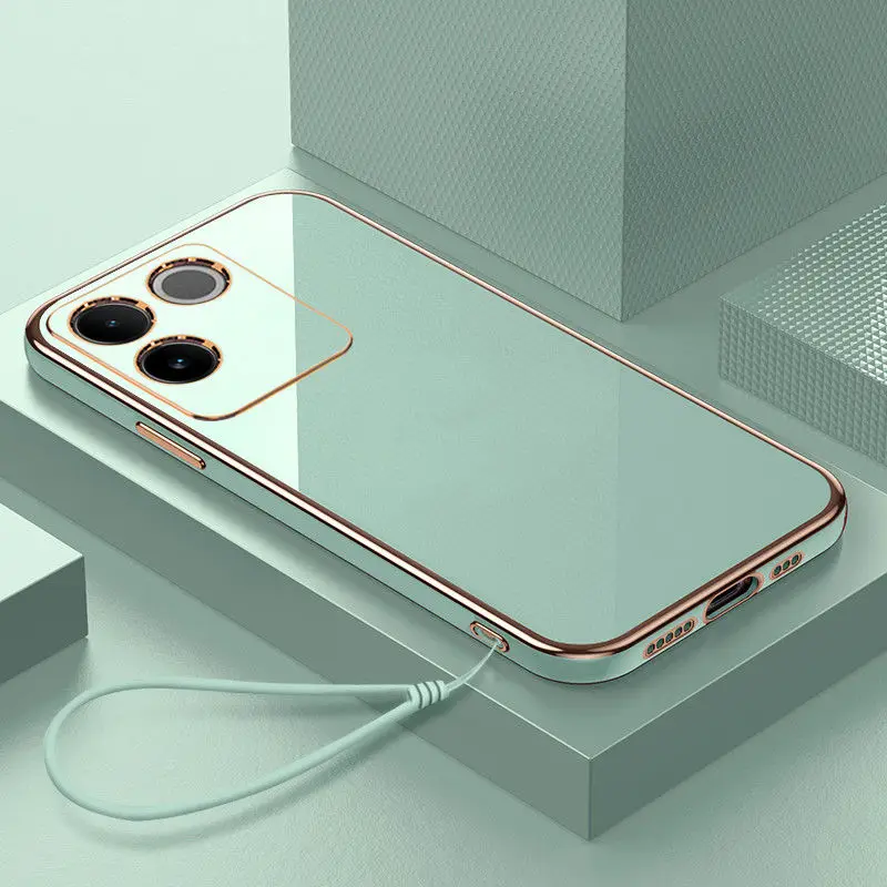 Luxury Square Plating Shockproof Back Cover