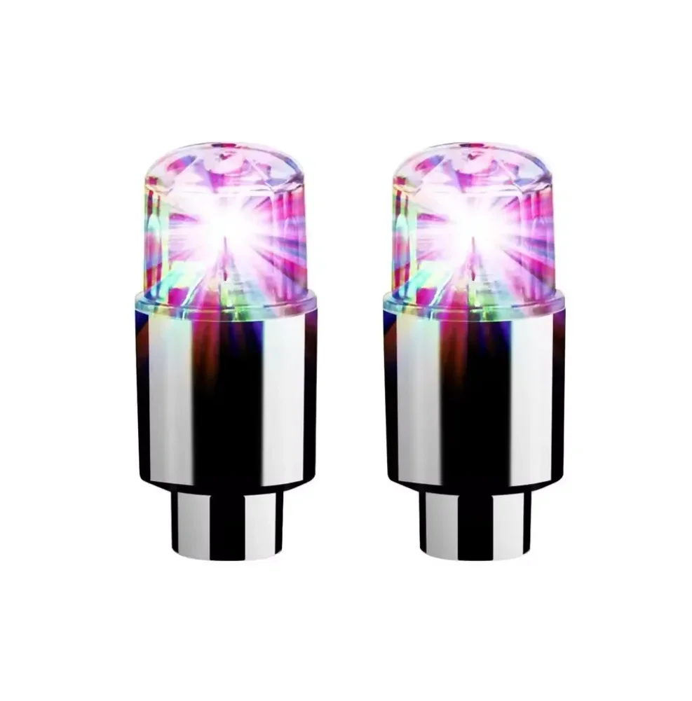 thumbnail image 1 of 2/4 piezas de luz LED para rueda de motocicleta y bicicleta con brillo automático, válvula de luz para neumático de coche, tapa de luz con cubierta de vástago, cubo de luz, 1 of 5