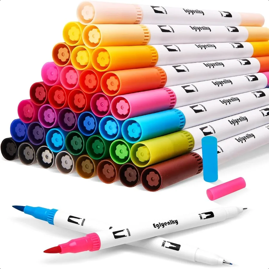 Dual Tip Colored Markers for Adult Coloring