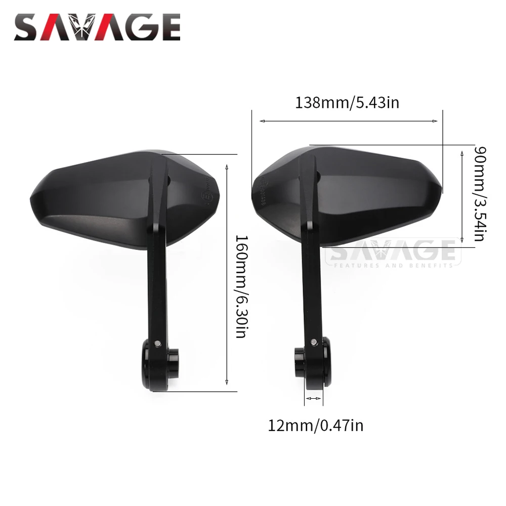 2 Pièces/paire 8mm 10mm Moto Miroir Scooter E-bike Rétroviseurs