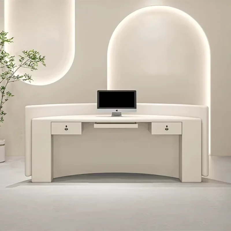 Italian Style Simplicity Reception Desks High-end Nail Salon Beauty Salon Reception Desks Designer Office Furniture Recepce HBRD