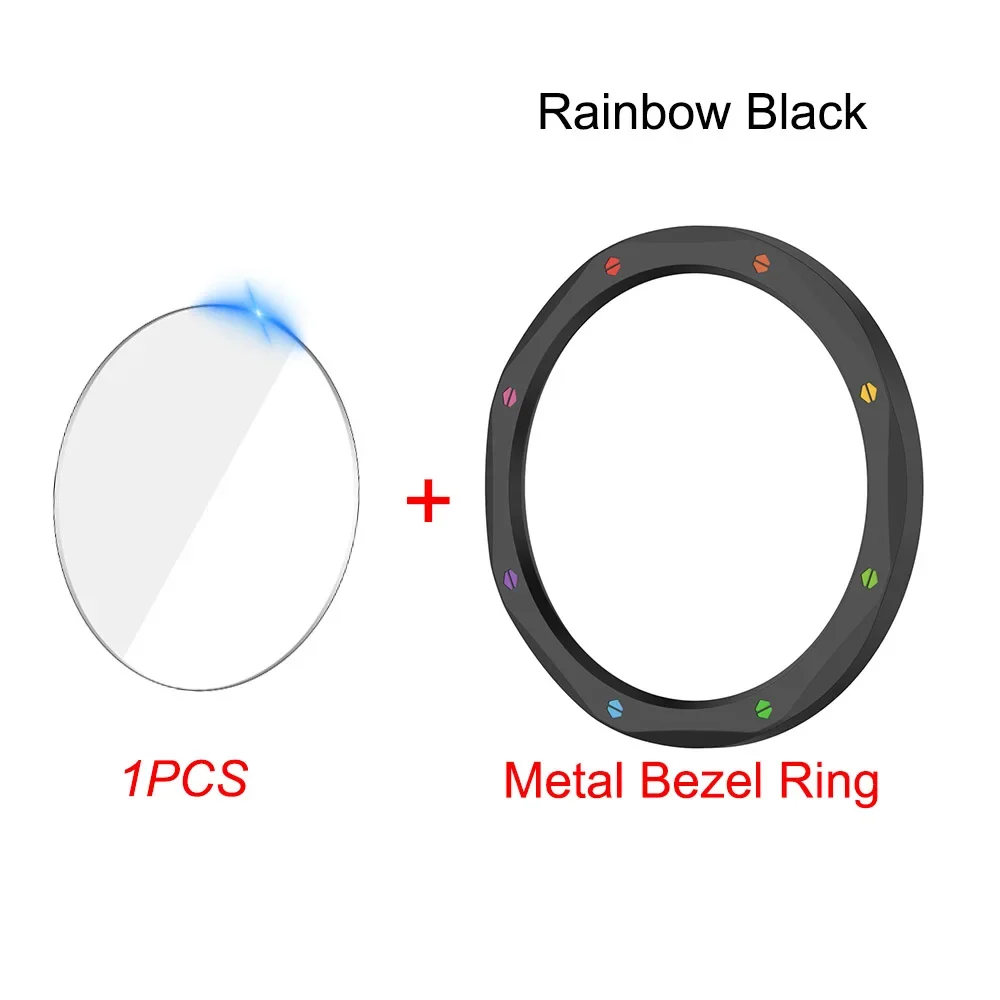 Premium Metal Bezel Ring with Tempered Glass Protective Film