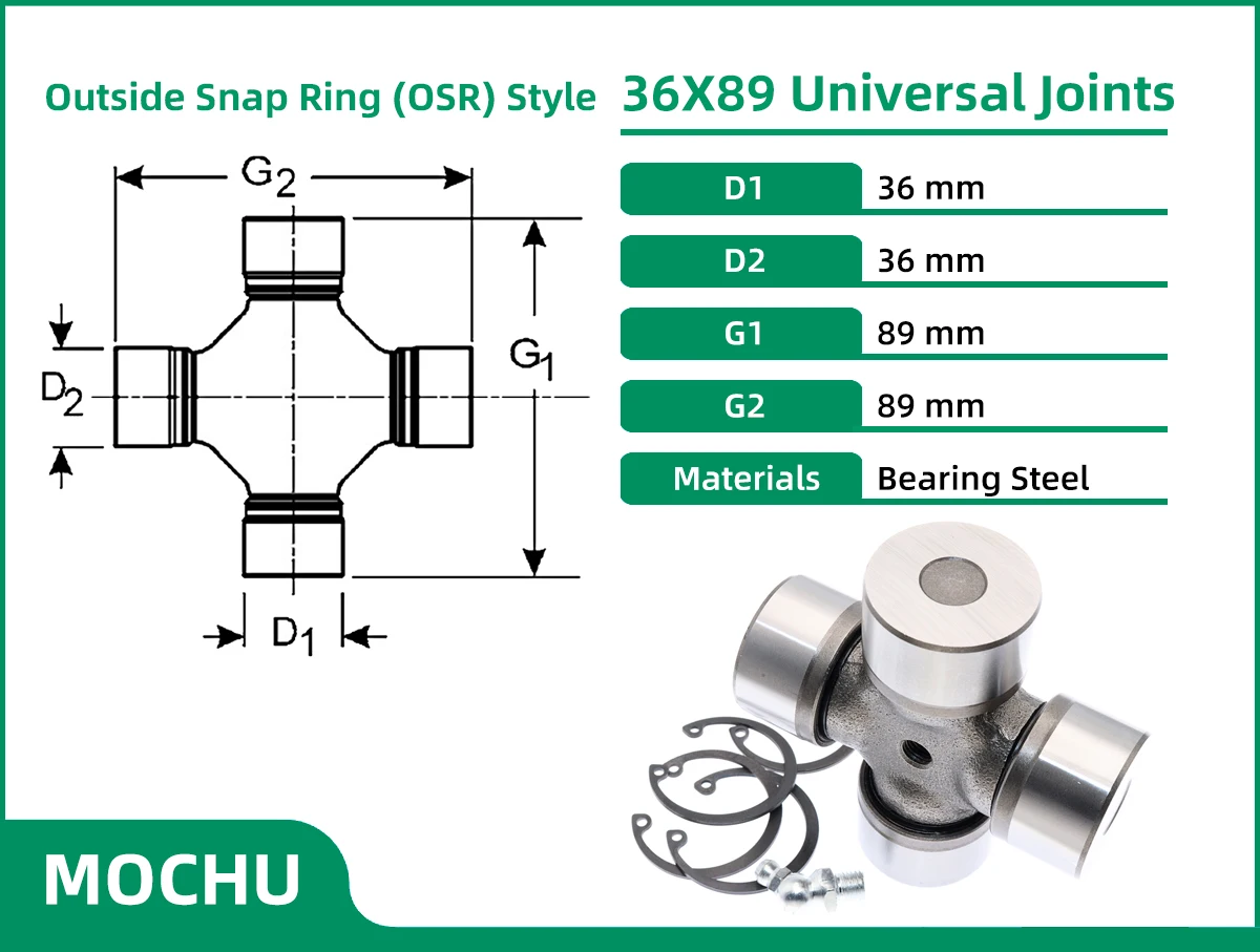 1piece 36X89 MOCHU U-joints UNIVERSAL JOINTS BEARING Universal Joints Crucetas Joints de cardan