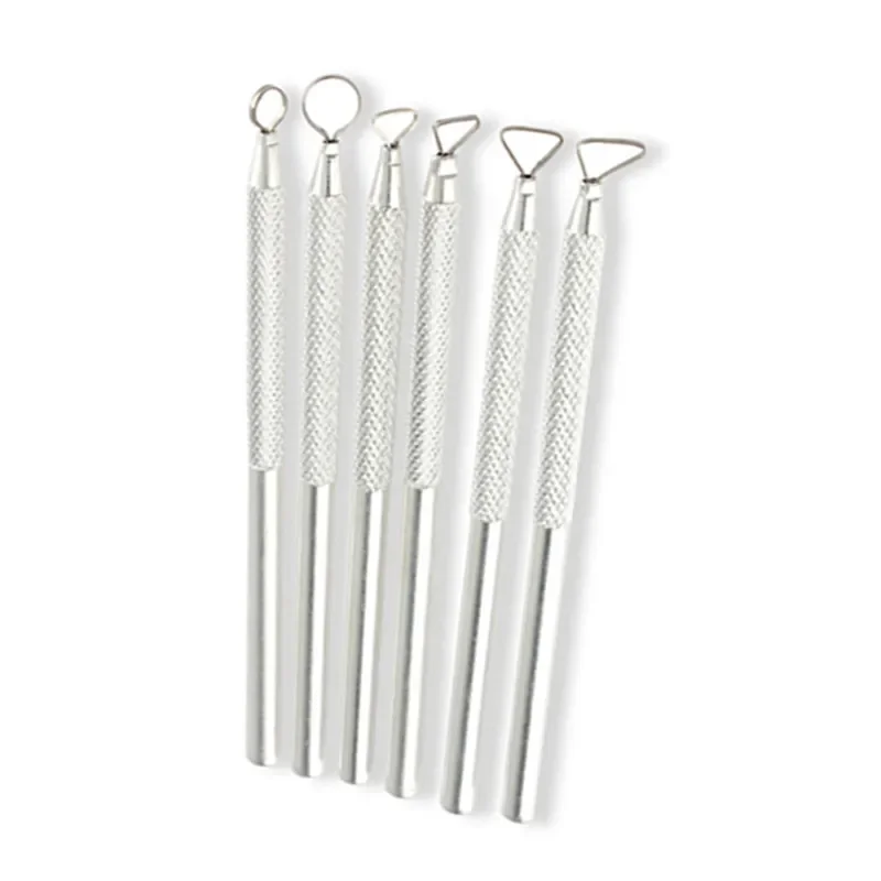 Polymer Clay Tools Pottery Ceramics Ribbon Sculpting Tools Set Pottery Clay Sculpture Caving Scraper Craft Modelling 6 PCS