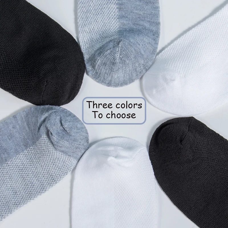5Pairs/Lot Women‘s Summer Breathable Socks Solid Color Comfortable Soft Cotton Unisex Ankle White Black Sock