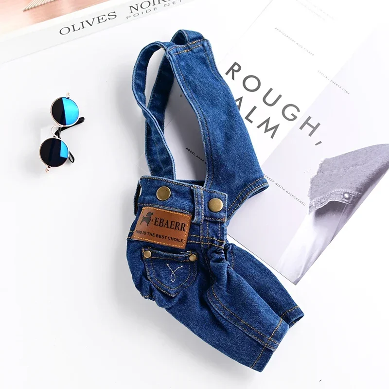 Denim Dog Jumpsuit Pet Clothes for Small Dogs French Bulldog Chihuahua Yorkshire dog clothes