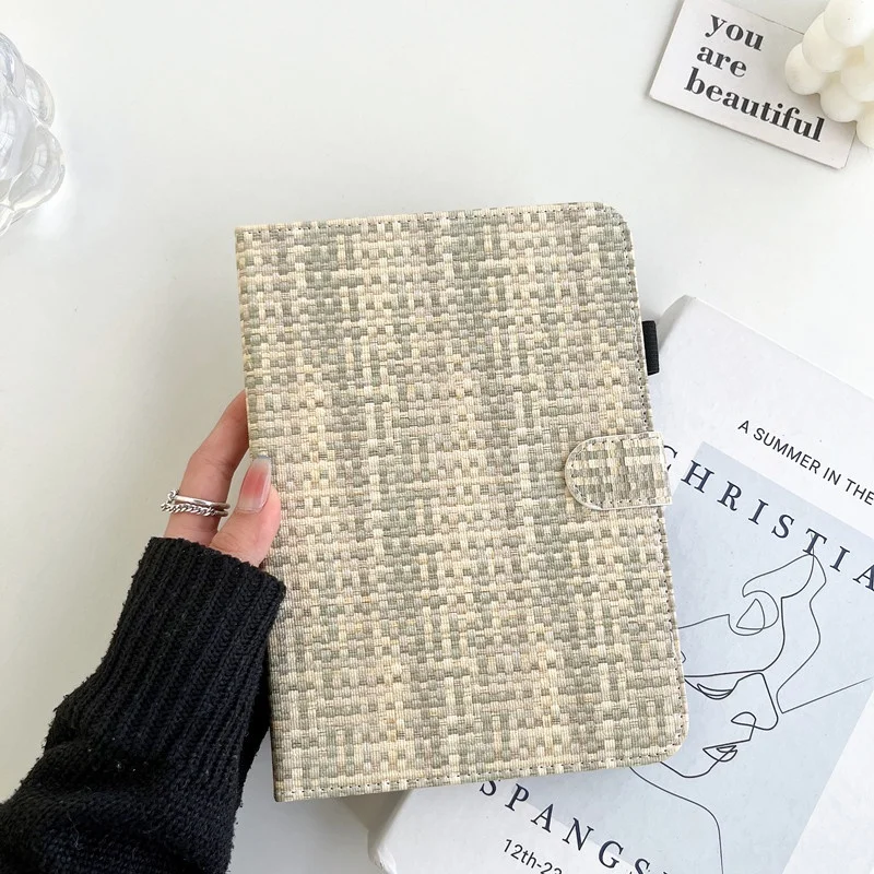 

Weaving Pattern Leather Case for Samsung Galaxy Tab A8 10.5 X200/X205 A7 10.4 T500/T505 Tab S6 Lite P610/P615 Stand Cover