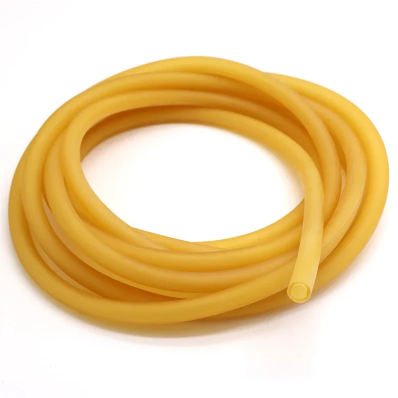 Rubber Hose Nature Latex ID 1.6 ~ 9mm Elastic Surgical Medical Tube Rubber Bands Yellow Slingshot Catapult 1/10/30M