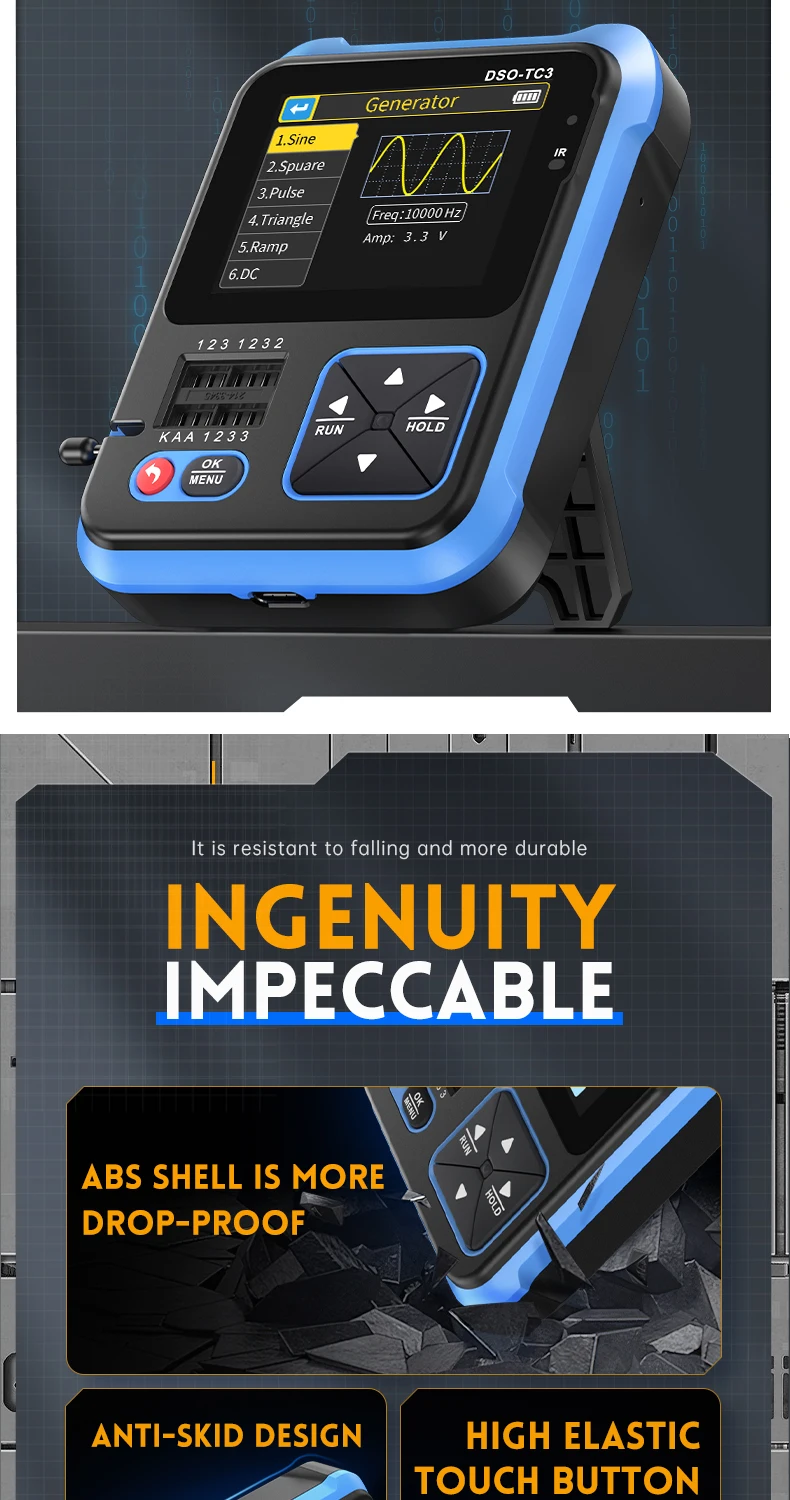 DSO-TC3 3-In-1 Osciloscop Digital Tester De Tranzistori Tester De Componente Ele