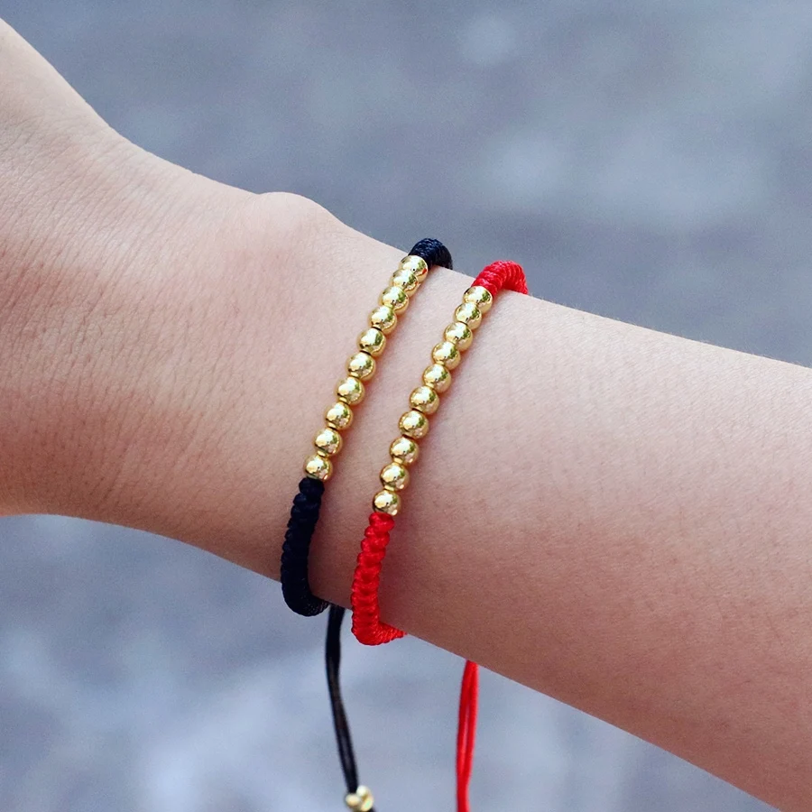 Red String Handmade Adjustable Cord Bracelet for Men and Women