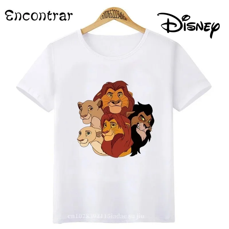 Trendy Brand Kids T-shirt The Lion King Cute Simba Print Girls Clothes Baby Boys Short Sleeve T Shirt Funny Children Clothing, 5