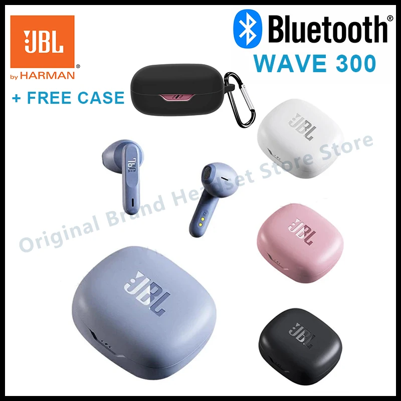 Оригинальные беспроводные наушники JBL Wave 300TWS, спортивные Bluetooth наушники W300, стерео гарнитура с басами, игровые музыкальные наушники с микрофоном