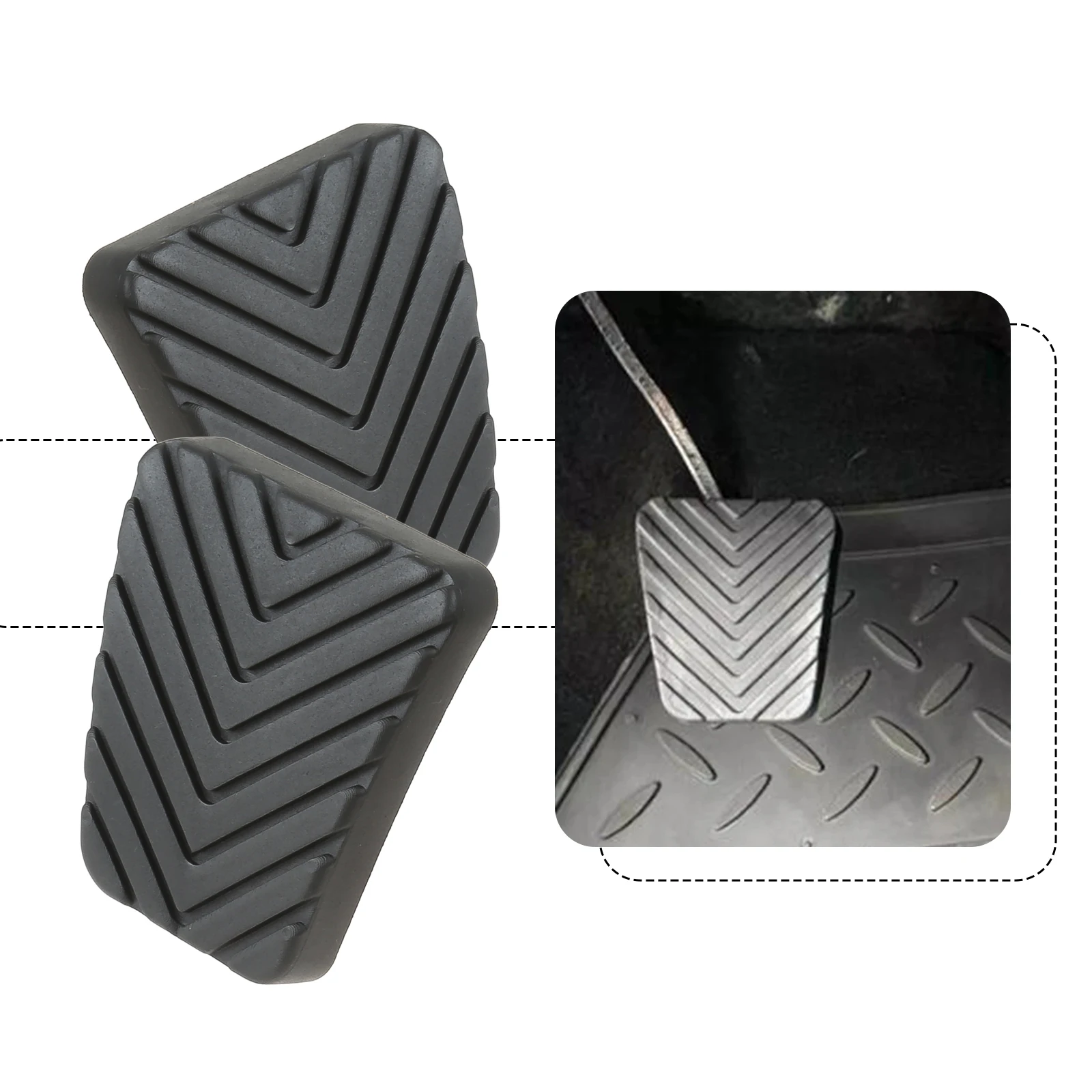 2Pcs Brake Clutch Pedal Pad Rubber Covers for Hyundai H-1 H200 Libero Satellite Grand Starex H300 Huiyi i800 Starex Royale car accessories car pedals pedal cover