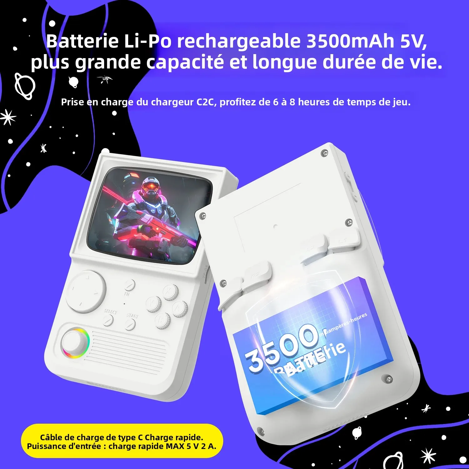 AISLPC R36T Retro Handheld 3.5 Inch IPS Screen 25+Emulators 18000+ Classic Games Portable Pocket Video Game Console_voghion.com
