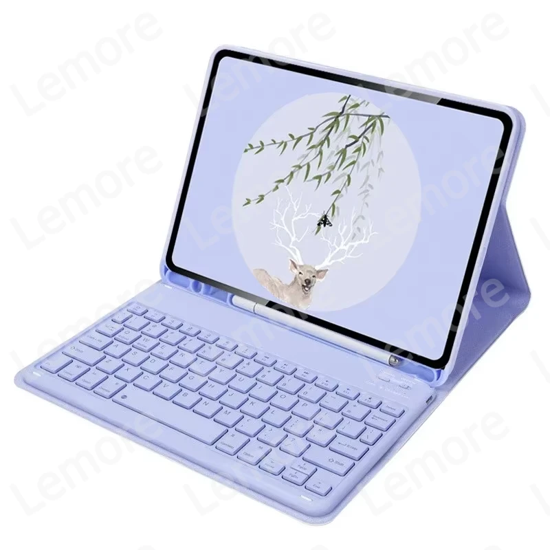 iPad 11-inch Case with Keyboard and Pencil Holder - Enhanced Protective Cover with Stand