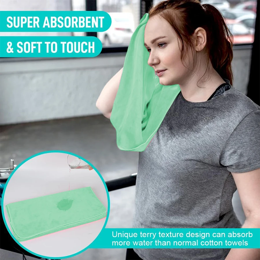 1-pcs Soft and comfortable sports towel, quick-drying and sweat-absorbing, suitable for fitness, yoga, golf and tennis. 6