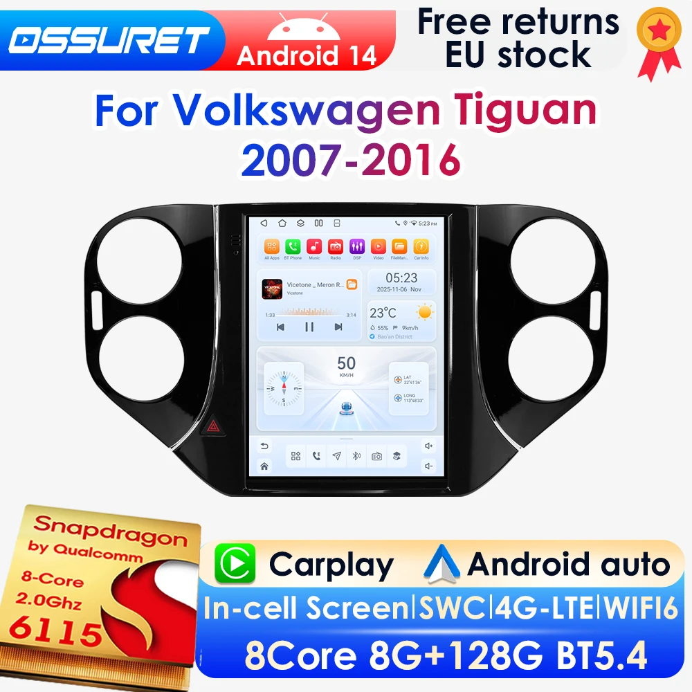 2 DIN auto radio za Volkswagen Tiguan 1NF Golf 5 2007-2016 1 2 DIN auto radio za Volkswagen Tiguan 1NF Golf 5 2007-2016 1