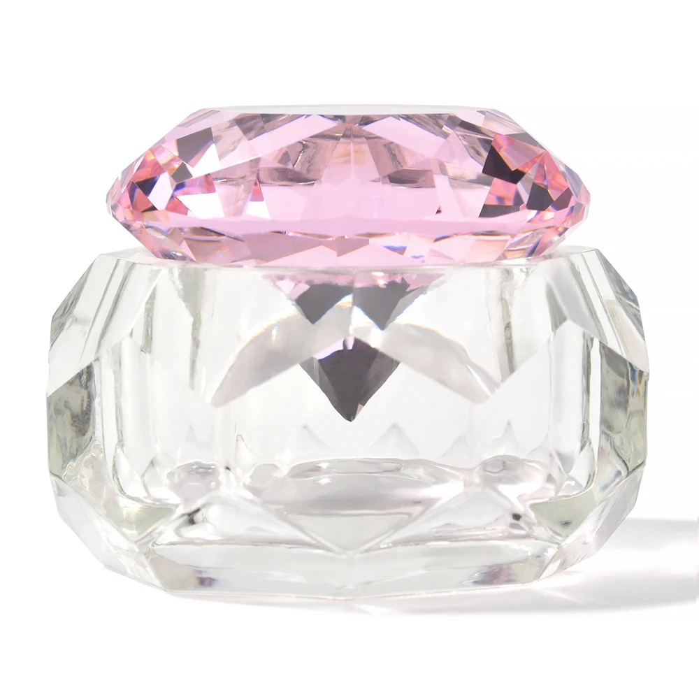 1pc Glass Diamond Shape Cup Nail Monomer Liquid Bowl Dappen Dish for Acrylic Liquid and Powder Holader Manicure Art Equipment
