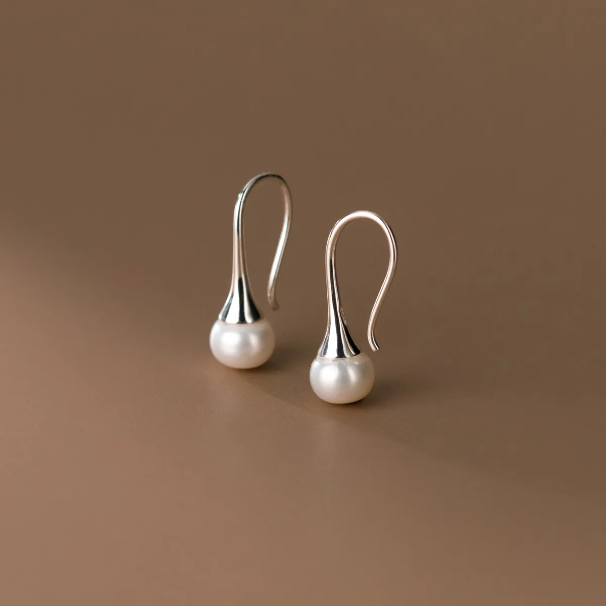 

Real 925 Sterling Silver Sheshell Pearl Dangle Drop Earrings for Women Girls Wedding Jewelry for Bride Bridesmaid