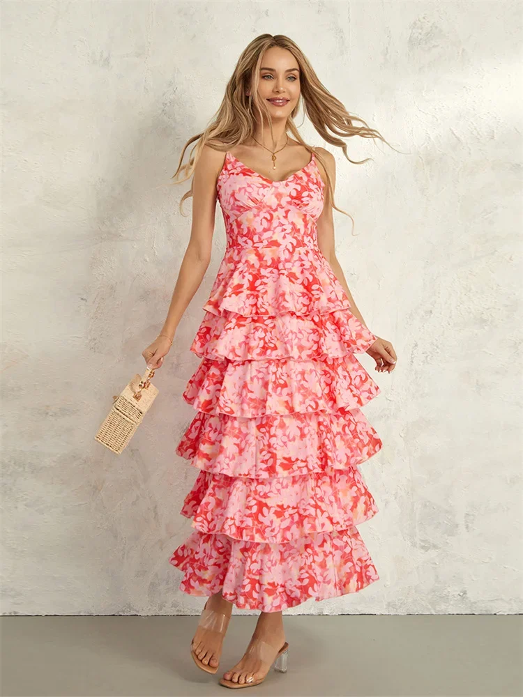 Robe Longue Boho Dos Nu - Sans Bretelles, Fluide, Volants, Idéale Plage Ou Soirée - 10