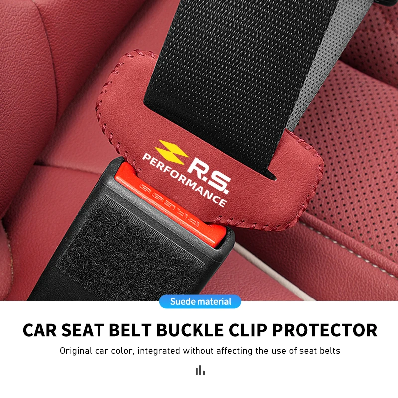 2PCS Universal Car Seat Belt Buckle Clip Protector Cover For Renaul Arkana Captur Twingo Talisman RS Line Logan Duster