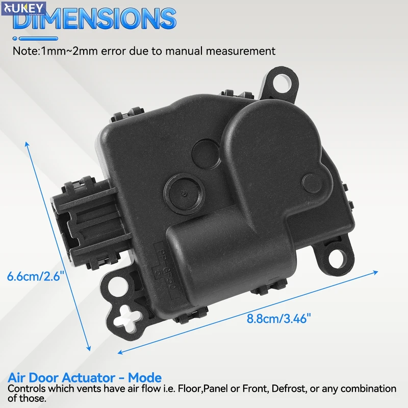 HVAC Air Conditioner Blend Door Actuator for Dodge Ram 1500 2011- 2500 3500 4500 5500 2011- 68089742AA 604-005 604005