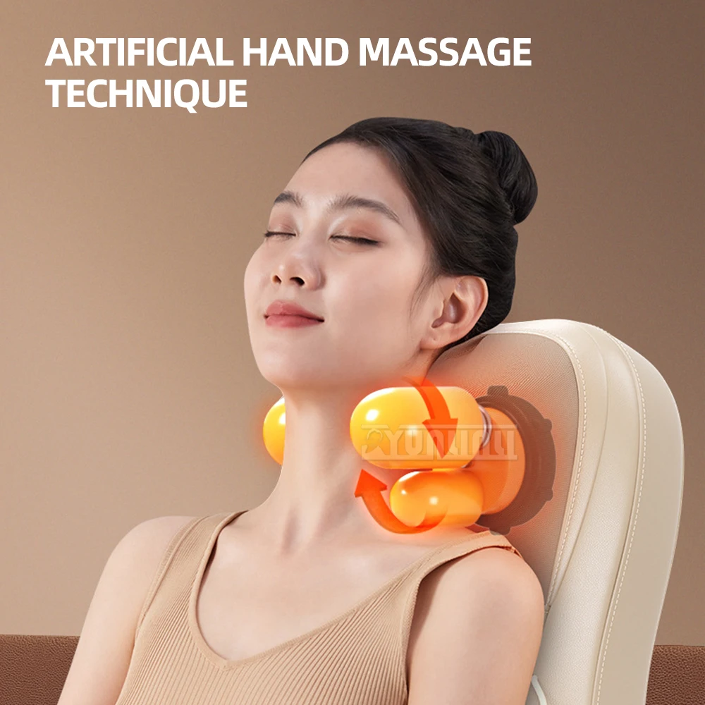 Heated Massage Pad For Bed Neck Shoulder Full Body Cushion Waist 4