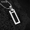 Necklace for Men Natural Turquoise Pendant High end Trendy Brand Tungsten Black Agate Fashion Versatile，Engraving 2