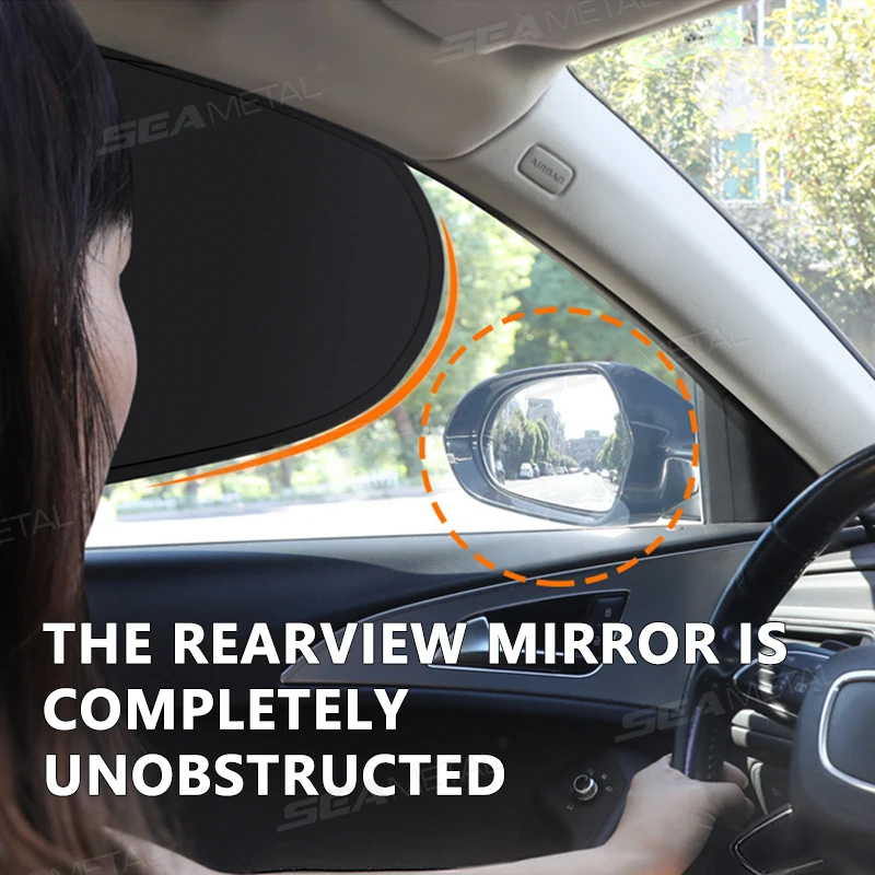 SEAMETAL Electrostatic Sun Visor for Car Side Window 4-Layer Sun Shade Curtains Anti-Glare UV-Blocker Auto Sun Protection Cover - Image 3
