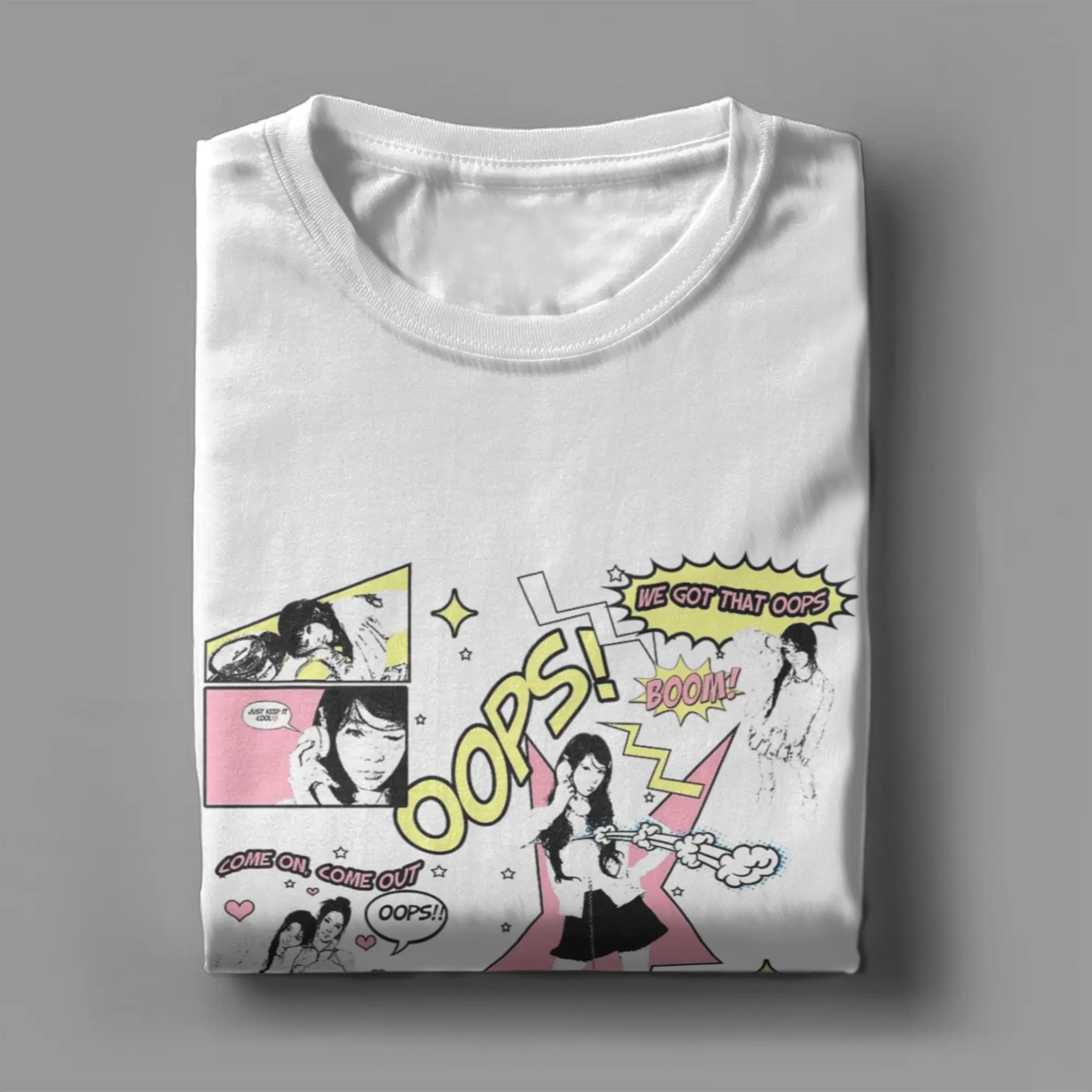 Illit Kpop Men's Funny Cotton Crew Neck T-Shirt, Short Sleeve
