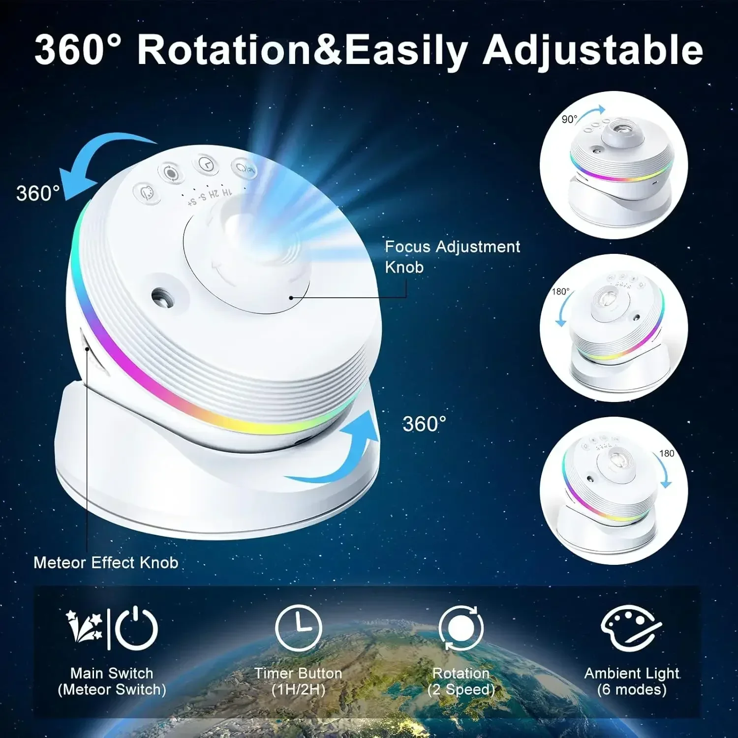 Xiaomi LED Night Light Galaxy Star Projector 4K HD 13 IN 1  Planetarium Projector 360° Rotation For Bedroom Decor Children Gift 5
