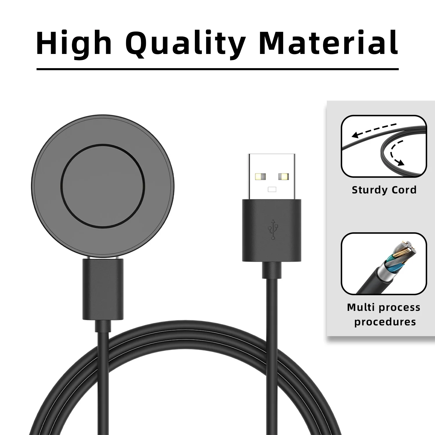 Dual-Pack USB Charging Cable for Mi Watch S1 Smartwatch